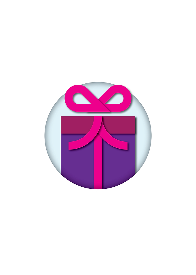 Christmas gift cutout