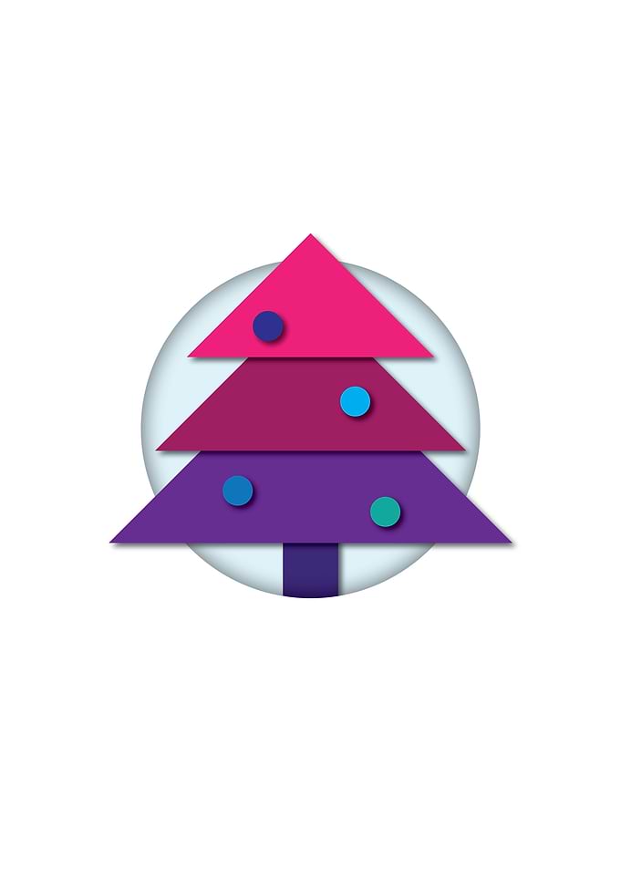 Christmas tree cutout