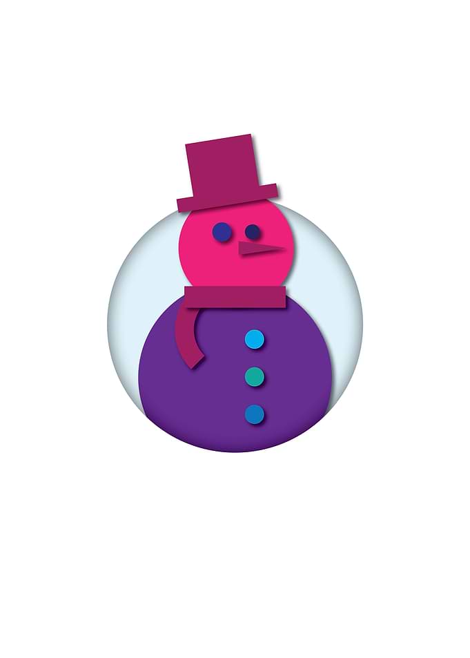 Snowman cutout