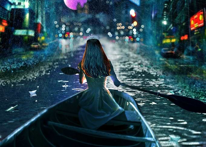 lost under the rain