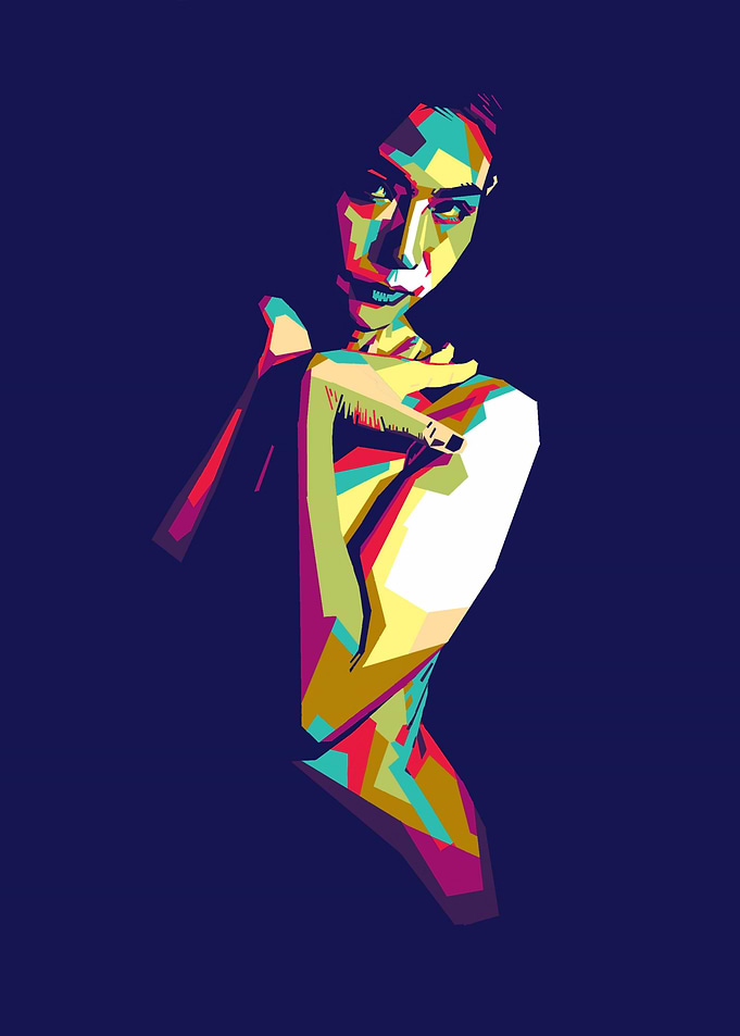 sexy girl colorful