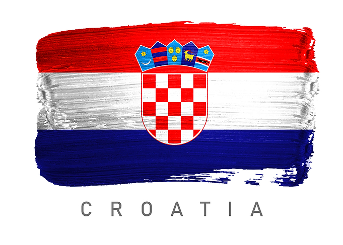 Croatia flag map brush
