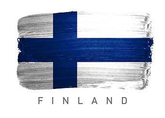 Finland flag map country