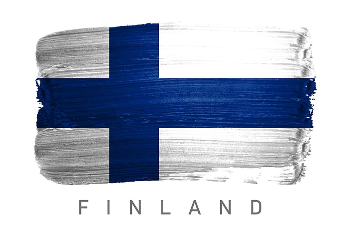 Finland flag map country