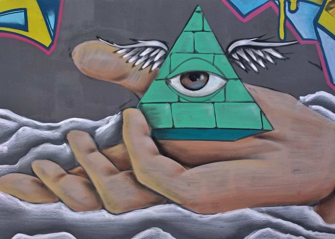 Pyramid and eye