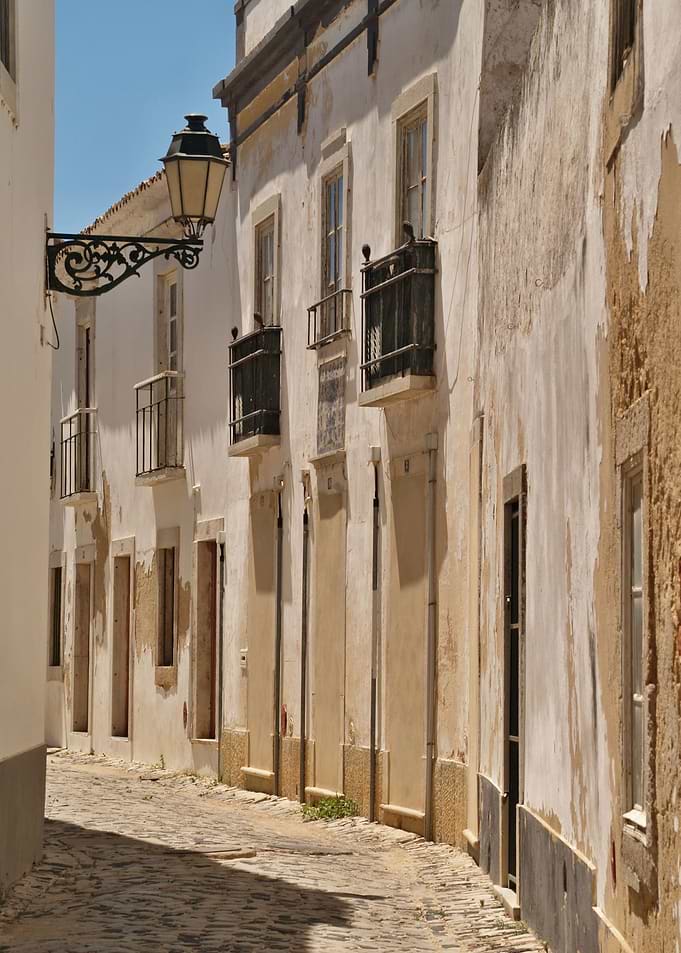 Street in faro Old Town
