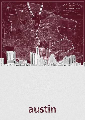 Austin skyline red