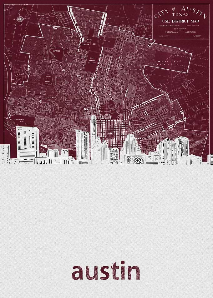 Austin skyline red