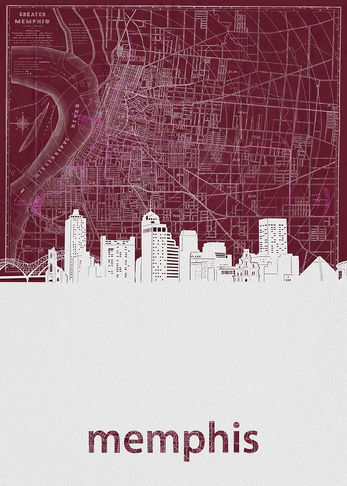 Memphis skyline red