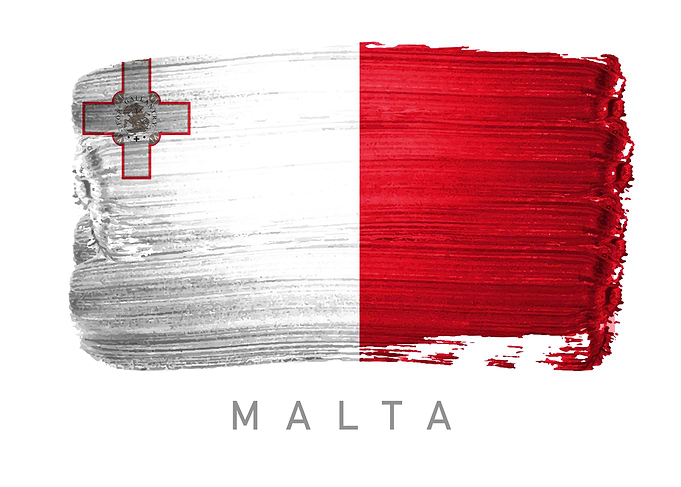 Malta flag map europe