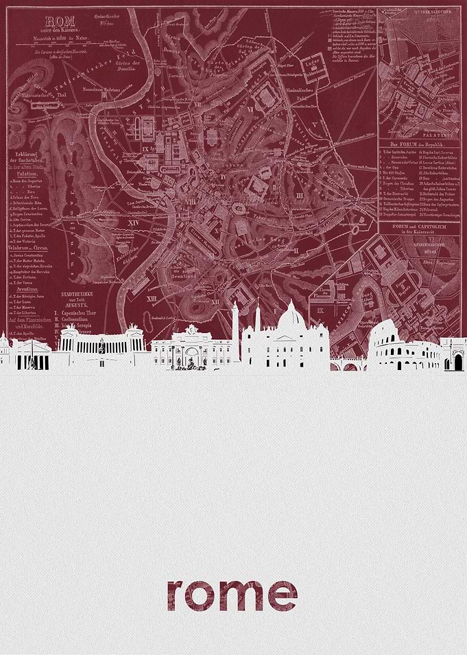 Rome skyline red