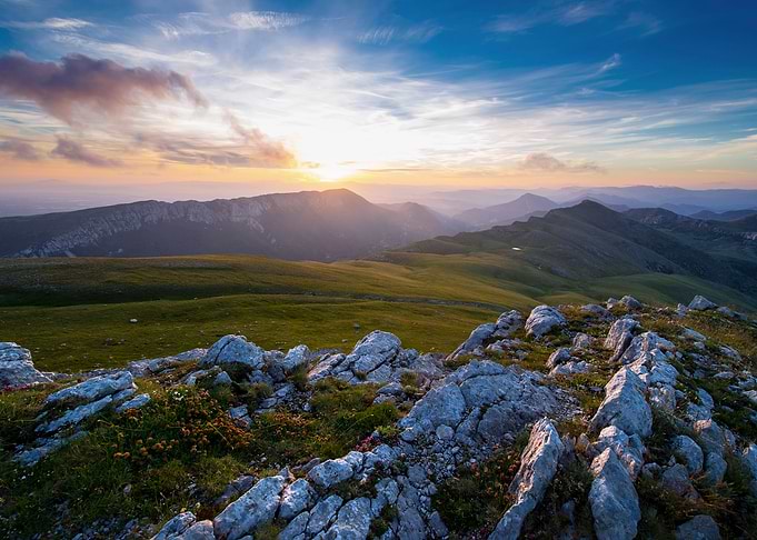 Mont chiran sunset