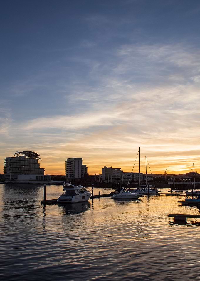 Sunset at Cardiff Bay