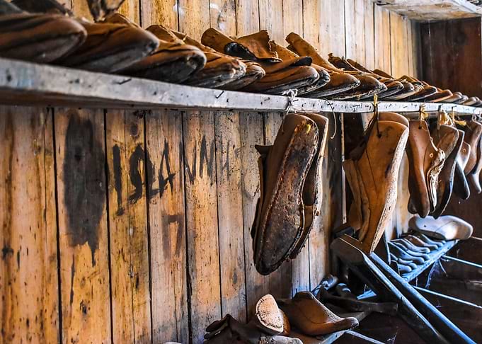 Vintage shelved shoes