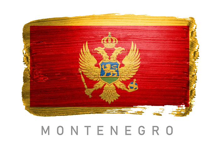 Montenegro flag map