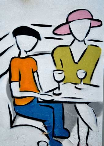 Sitting in a Bistro