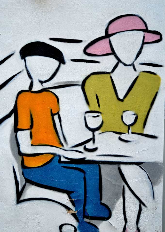 Sitting in a Bistro