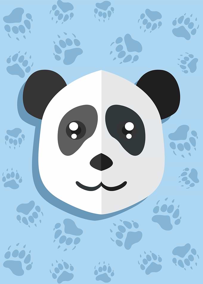 Cute Panda Head