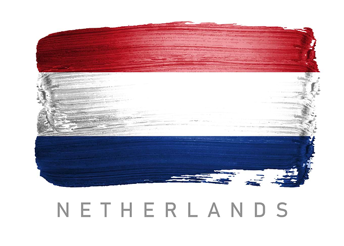 Netherlands flag map