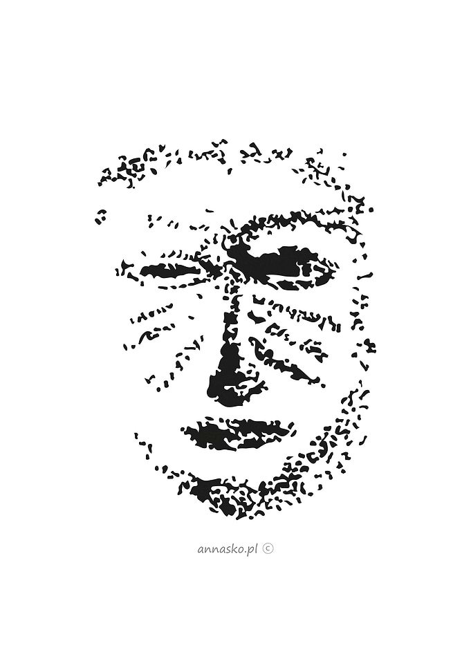 Warrior mask black white