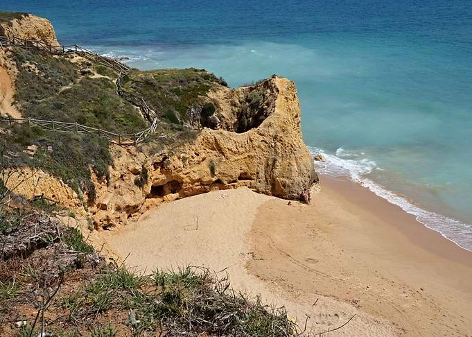 Colorful Albufeira beach