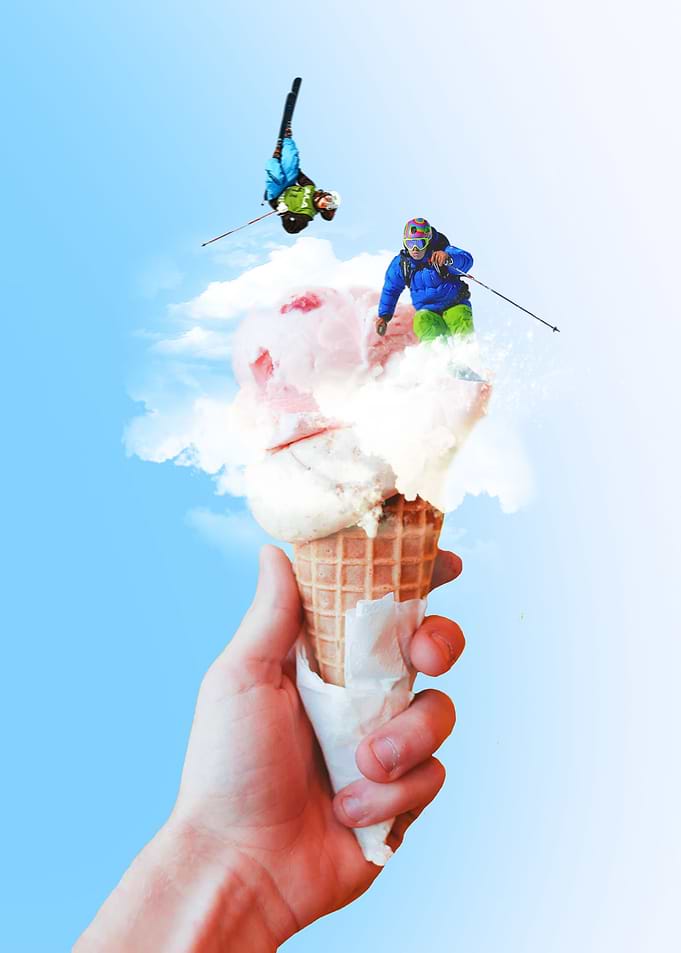 a scoop of gelato