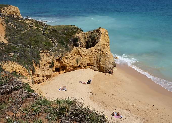 Colorful Algarve beach