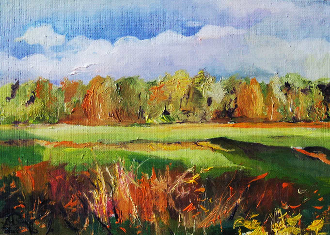 Landscape oil painting