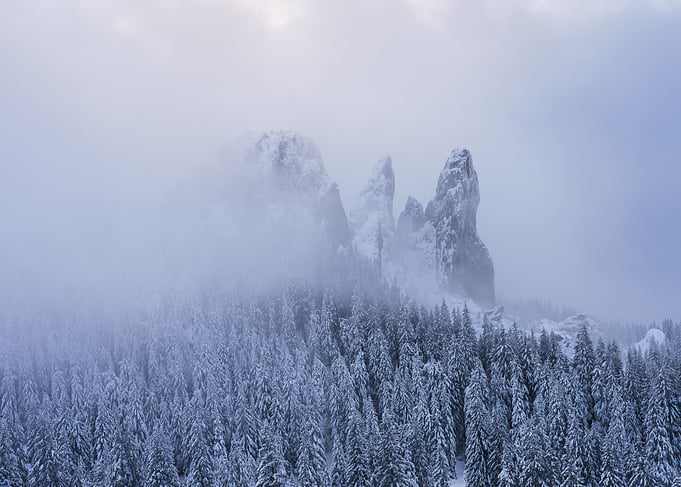 Foggy mountain top