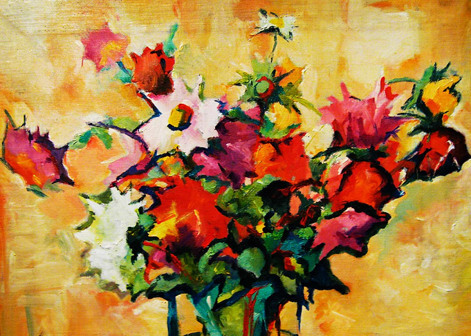 Flowers oil painting