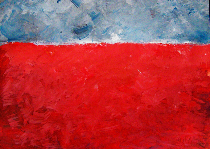 Abstract landscape artwork