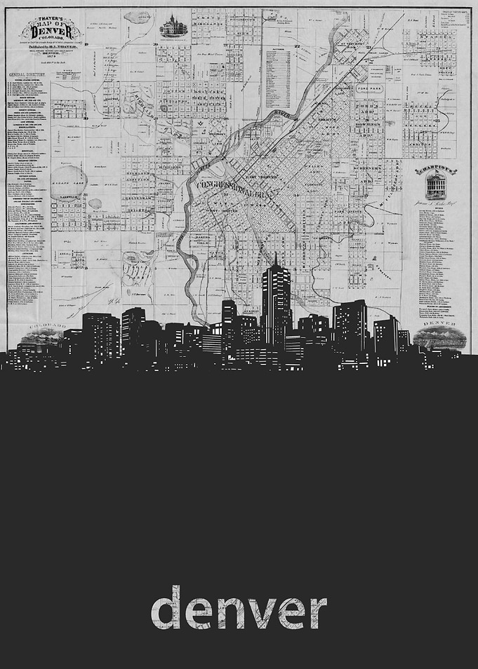 Denver skyline grey