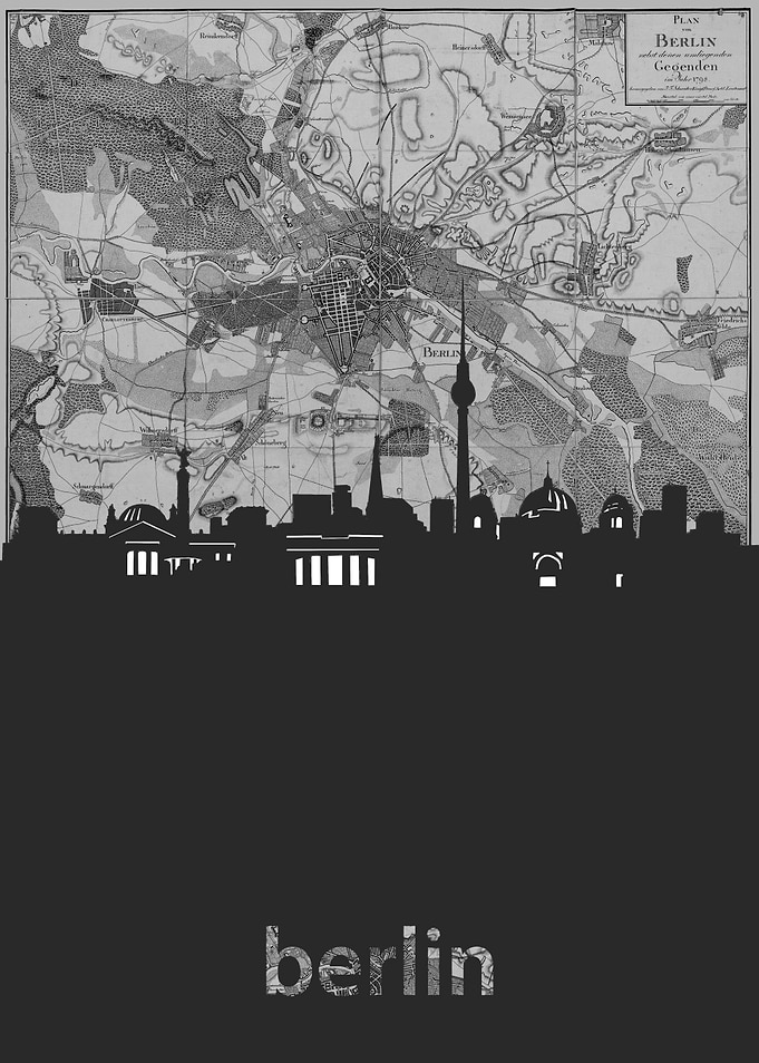 Berlin skyline grey