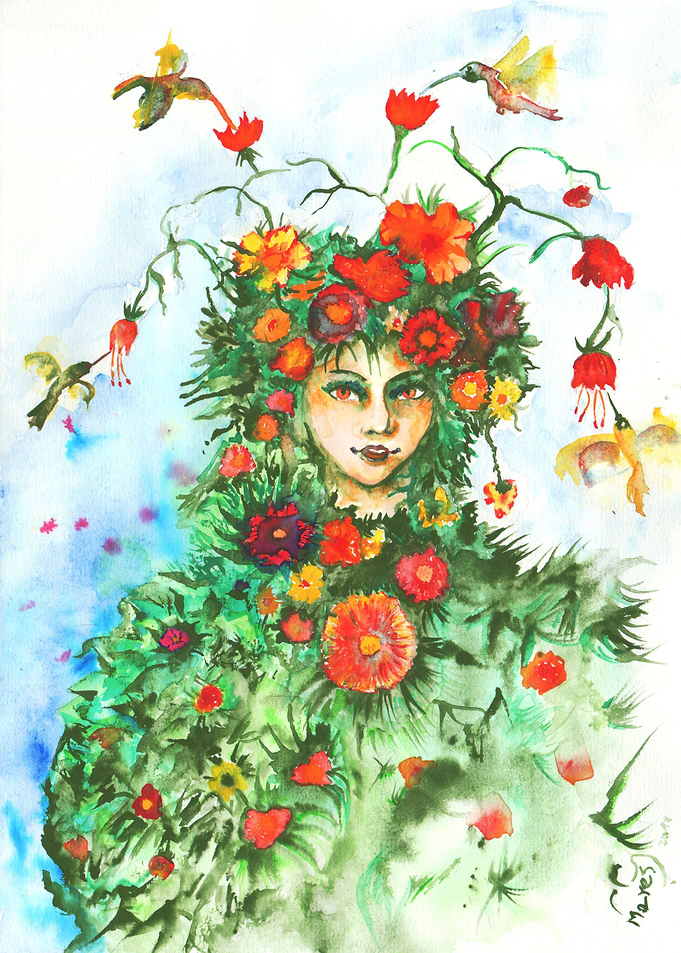 Dryad of flowers