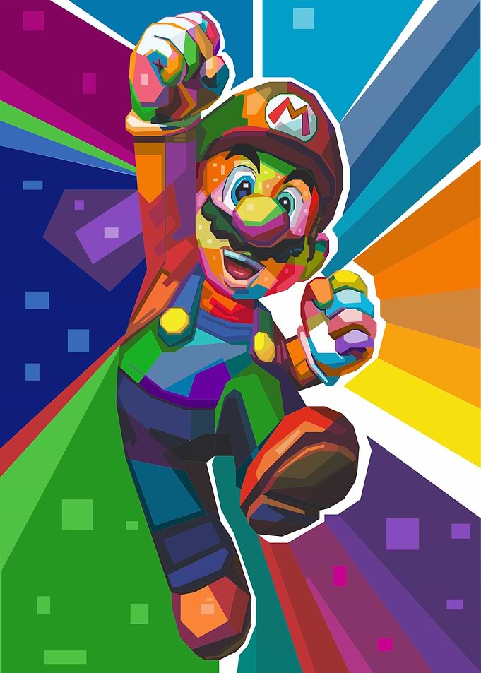 Super Mario Bross Pop Art