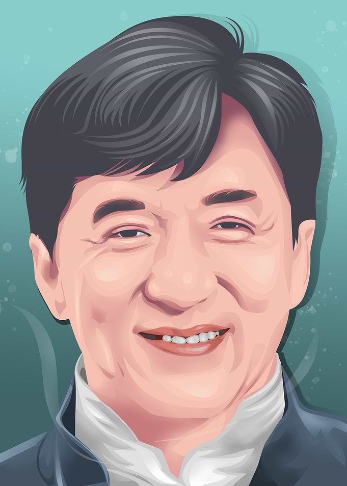 jacki chan vector art