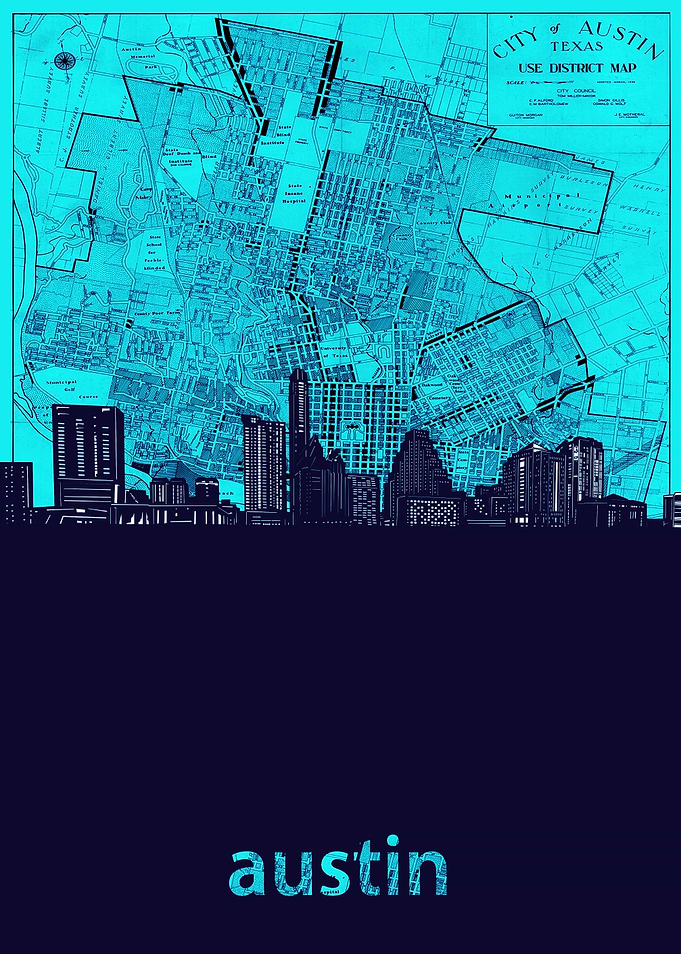 Austin skyline turquoise