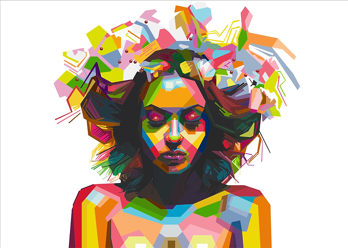 Beauty hair women popart