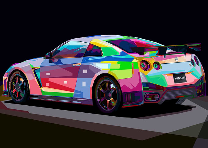 Collorfully Nissan GTR