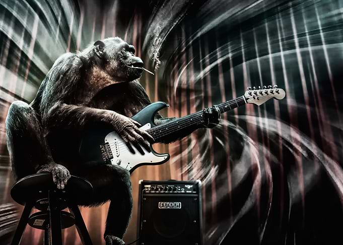 funky fun guitar gorilla