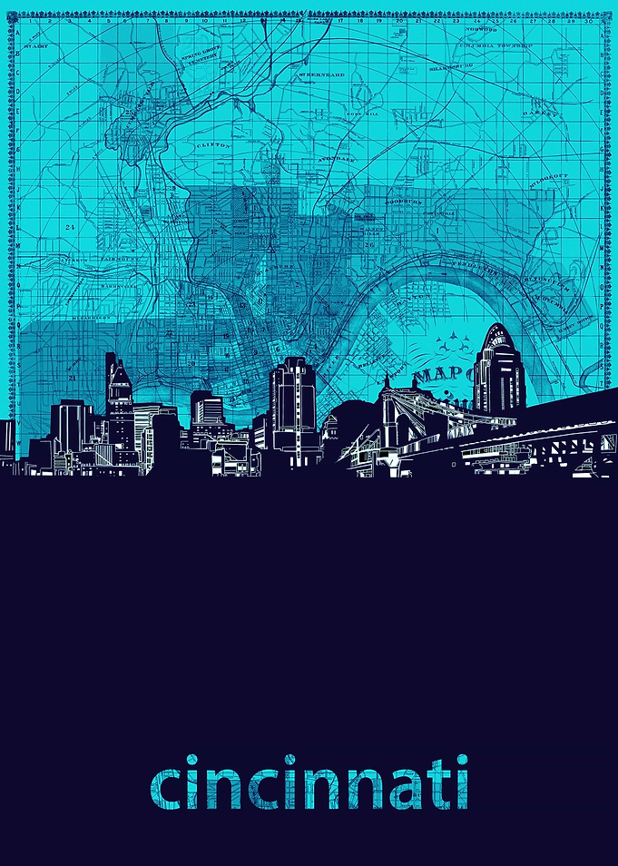 Cincinnati city turquoise