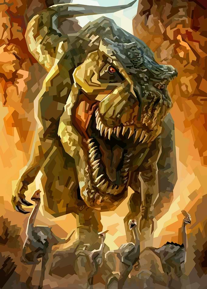 dinosaurs pop art