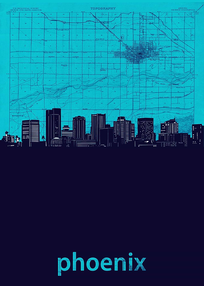 Phoenix skyline turquoise