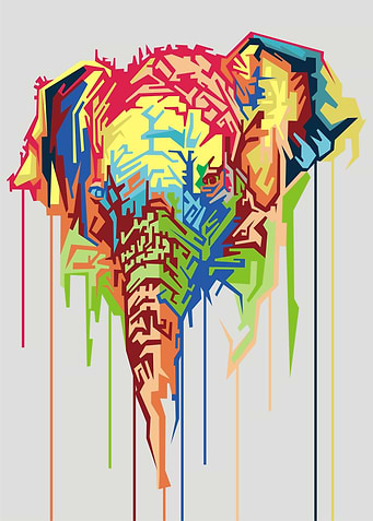 elephant pop art