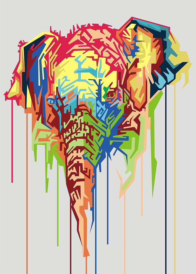 elephant pop art
