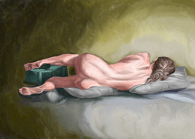naked woman painting