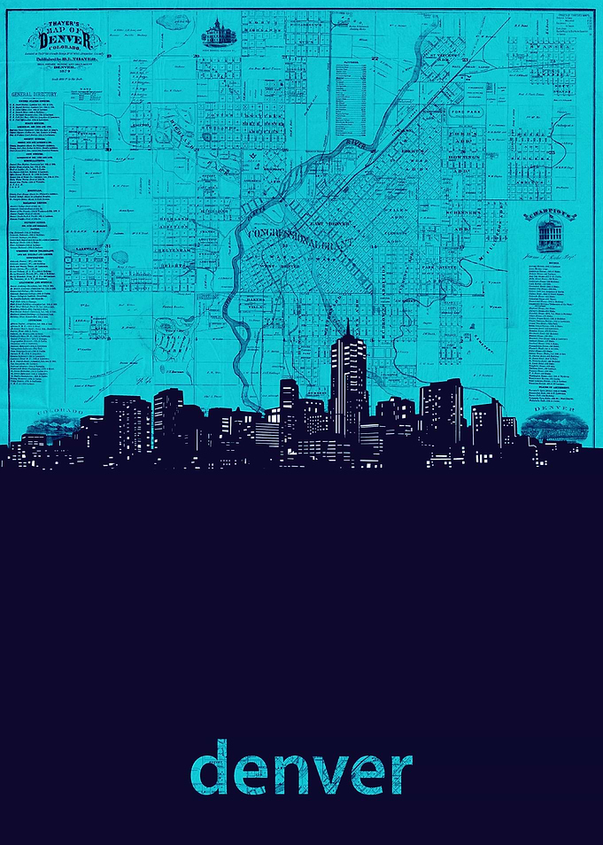 Denver skyline turquoise