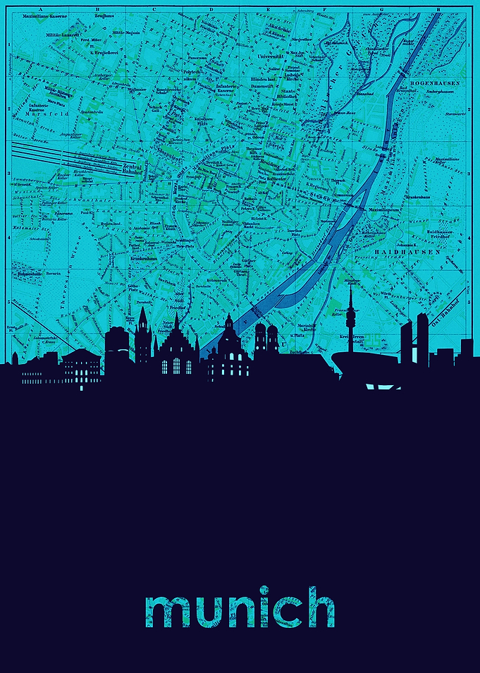 Munich skyline turquoise