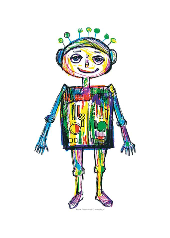 Little robot colourfull