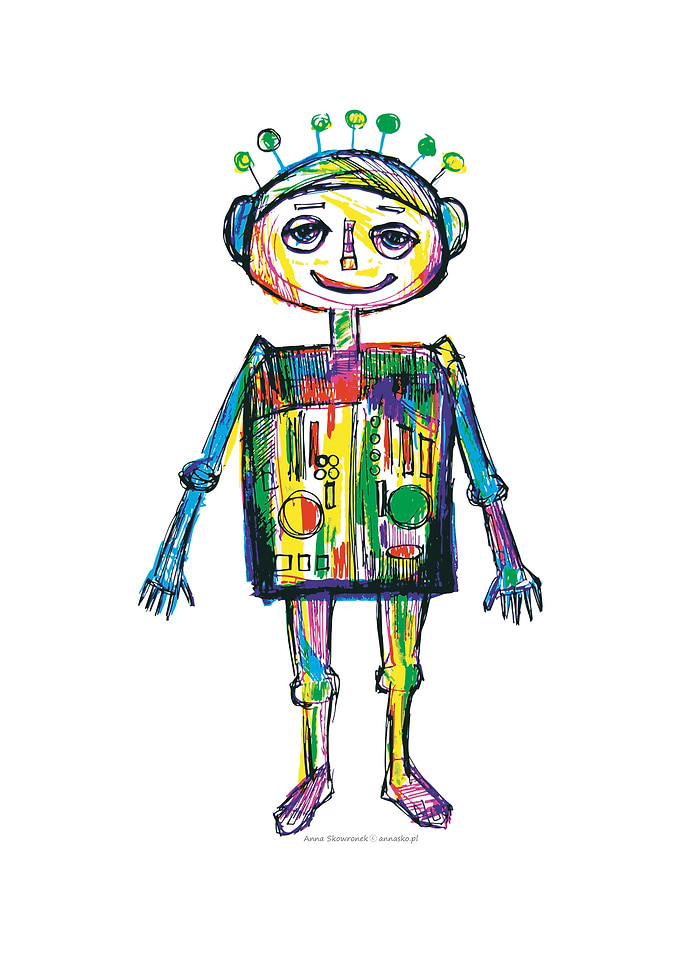 Little robot colourfull